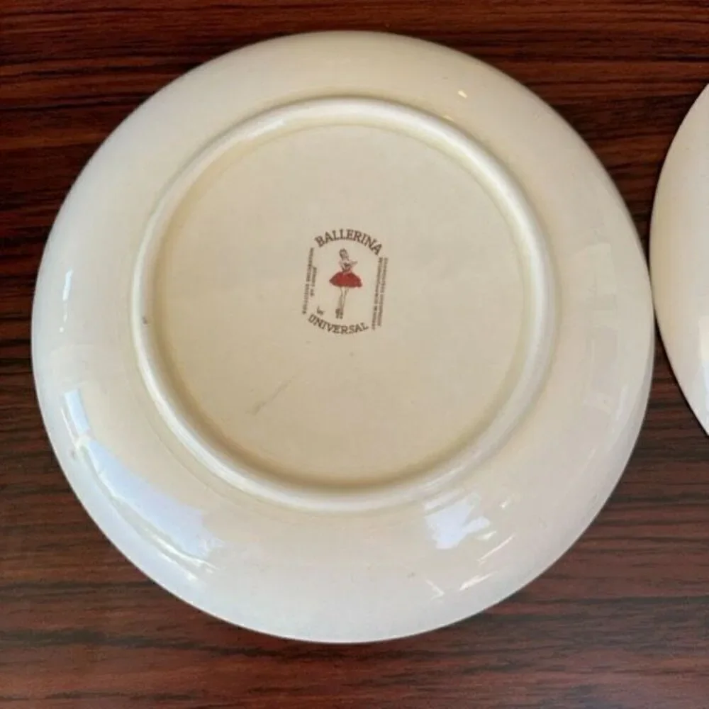 2 Ballerina By Universal Rose Pattern 8” Bowls